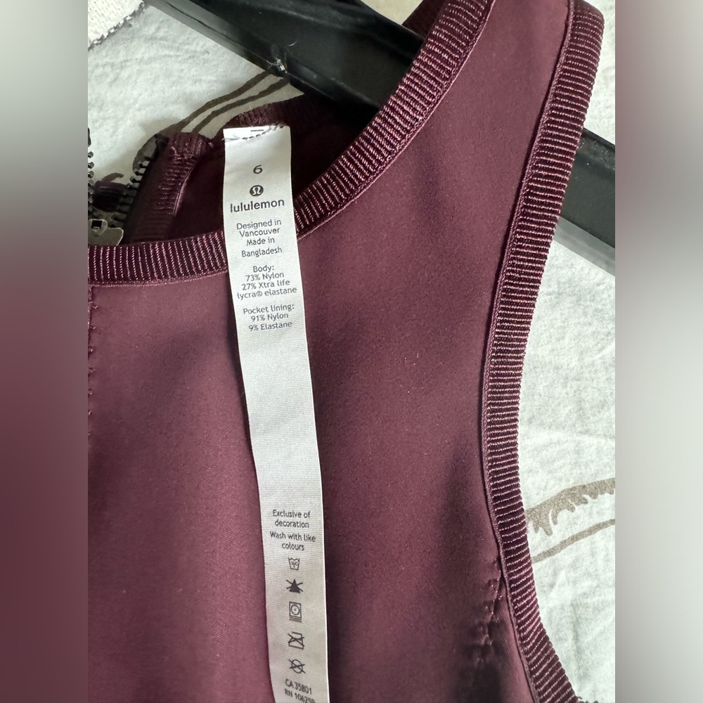 Lululemon here to there dress. Bordeaux 6 - Picture 7 of 7